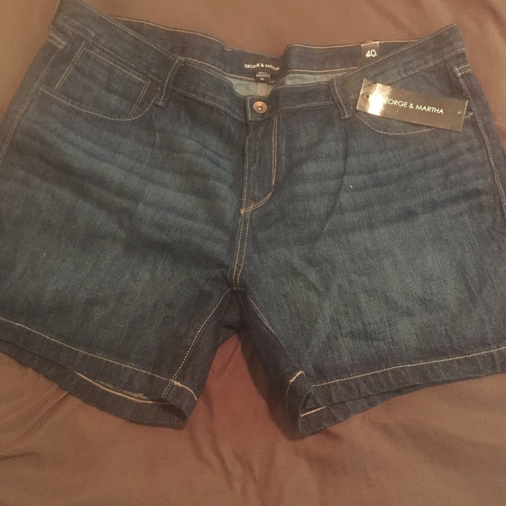 George & Martha Diane Jean Denim Dark Wash Shorts